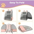 thumbnail image 5 of Cat Backpack Carrier Large Pet Backpack for Small Dog Medium Cat Puppy Kitten Bunny up to 15lbs, Ventilated Mesh Dog Collapsible Travel Backpack for Hiking Walking Outdoor, 5 of 7