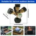 thumbnail image 3 of 3 Way Propane Splitter with Gauge Brass Propane Tank 3Y Splitter Adapter Premium Propane Gas Splitter QCC1/Type1 Propane Connector Splitter for Propane Tank, 3 of 10