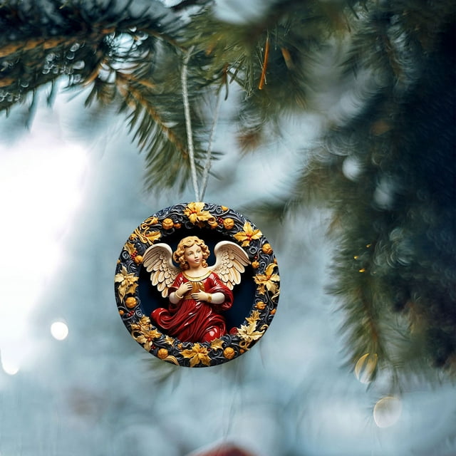 Decoración Navideña Plana Estilo Árbol de Navidad, Decoración Del Hogar, Adornos para El Coche