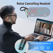 Bluetooth Headset, Single-Ear Bluetooth Earpiece, 72 Hours Talking Time Wireless Headset V5.3 with 400mAh Charging Case for Ios Android Cell Phones, Green