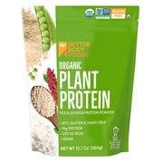BetterBody Foods Organic Plant Based Protein Powder, 16g of Protein 24% DV, Vegan, 12.7 oz