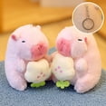 thumbnail image 1 of Capybara Plush Doll Cartoon Keychain Pendant Soft Stuffed Doll Backpack Pendant Car Bag Key Ring Decor Kid Gift Keychain tzw, 1 of 6