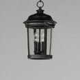 thumbnail image 4 of Maxim Dover DC Three Light 17-Inch Outdoor Hanging Lantern - Bronze - 3028CDBZ, 4 of 5