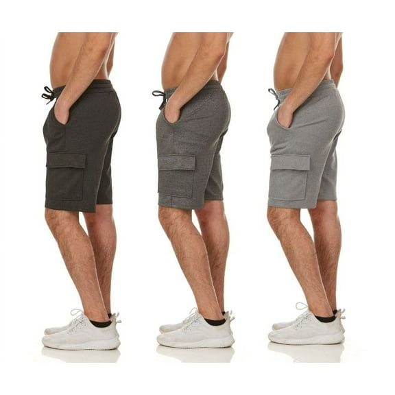 (3-Pack) Men's Moisture Wicking Cargo Shorts