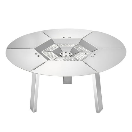 VEVOR Fire Pit Heat Deflector for Solo Stove Yukon, 20 inch Bonfire  Round for Wood Burning Fire Pit, 304 Stainless Steel Heat Diffuser, Detachable Burner Cover Camping Accessories