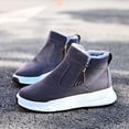 thumbnail image 2 of NOKIO Men'S Plush-Lined Cold Weather Boots Men's Winter Warm Plus Velvet Thick Snow Boots High Top Men's Boots Zipper Cotton Boots Cotton Shoes Men'S Anti-Cold Snow Boots, 2 of 5