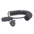 thumbnail image 1 of Truck Bed Extension 7-Way To 5-Way Trailer Wiring Adapter With 98.4 Inch Coiled Cable, Designed For Plug-N-Play Installation, Resistant To Rust And Corrosion, And Featuring Easy Grip Tabs, 1 of 5