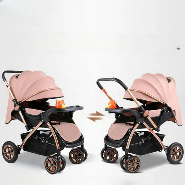 0 3 Year Old Baby Stroller High Landscape Two way Folding Stroller Multifunctional Stroller Newborn Carriage One button Folding ShopWise Round Bodega Aurrera en linea