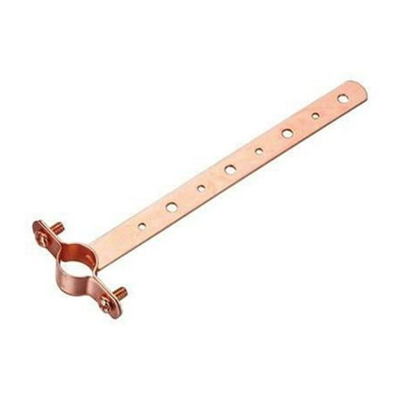 Oatey 3/4 In. x 6 In. Copper-Coated Pipe Hanger Strap 33695 Pack of 25