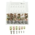 thumbnail image 1 of Kit de 115 clips para tuercas en U, 4 tamaños, M4, M5, M6 y M8, surtido de tornillos galvanizados de colores para coche y motocicleta., 1 of 14