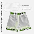 thumbnail image 5 of Cartoon Football on Green Background Swim Trunks Board Shorts Beach Pants Bathing Bottoms L, 5 of 8