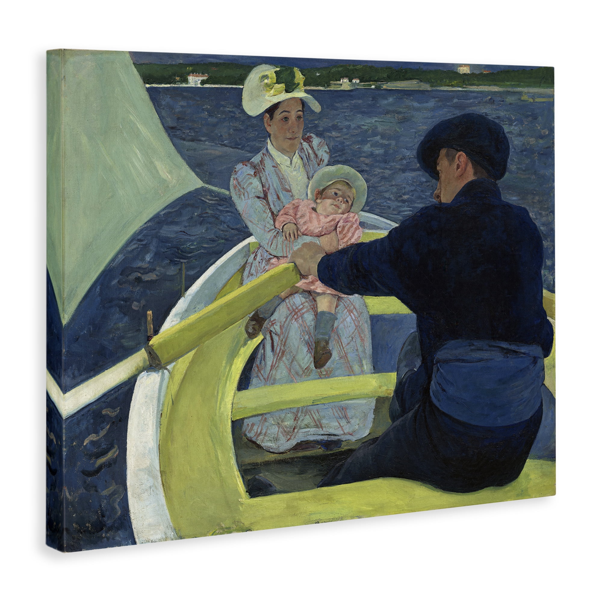 Stupell Industries Classical Boating Party People Painting Wrapped Canvas Art Print Wall Art, 20 x 16