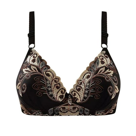 DJskiyers Women s Push up Bras Comfort Plunge Brassiere Breathable Everyday Bra Wireless Seamless Bralette