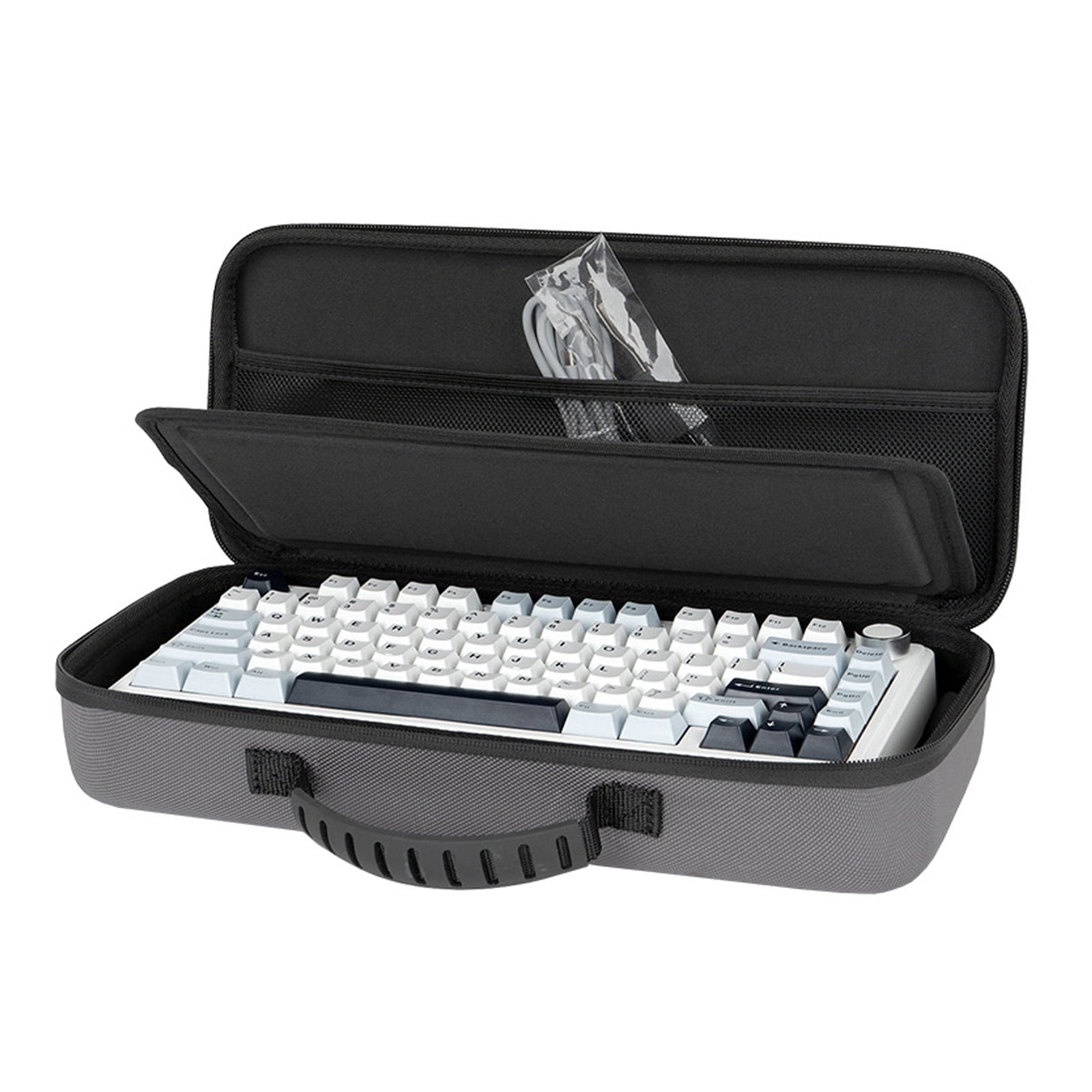 COOLHOOD 75% Mechanical Keyboards Case, Hard Shell Travel Bag for 84 Key Gaming Keyboards, Protective Storage with Wrist Rest Space