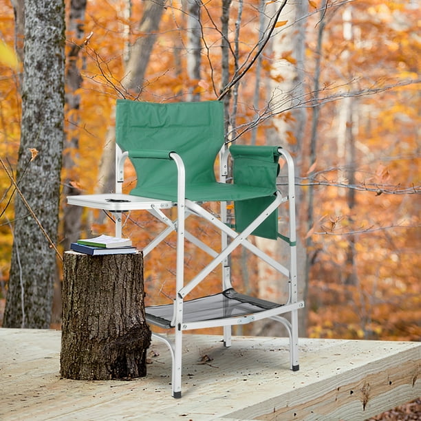 Ktaxon Director Chair Oversize Padded Seat with Side Table Tall