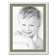 thumbnail image 1 of ArtToFrames 24x32 Matted Picture Frame with 20x28 Single Mat Photo Opening Framed in 1.25 Satin White Frame and 2 Basil Mat (FWM-3966-24x32), 1 of 8