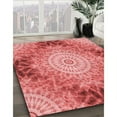 thumbnail image 2 of Ahgly Company Indoor Round Patterned Ruby Red Area Rugs, 6' Round, 2 of 6