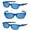 Open Road Blue, variant on Reading Sunglasses with No Bifocal Full Reader Lens - 3 Pair of Lightweight UV400 Sun Readers, Unisex Wrap Frame - Jet - 1.50