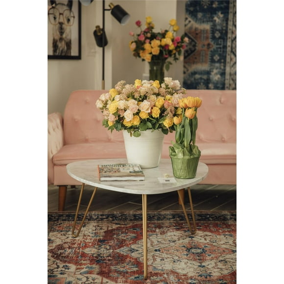 Athena Nesting Tables, White Marble