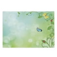 thumbnail image 1 of Ladybugs Cutting Board, Spring Theme Flowers Bug and Butterflies Transformation Morph Print, Decorative Tempered Glass Cutting and Serving Board, Large Size, Pale Green, by Ambesonne, 1 of 1