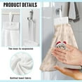 thumbnail image 6 of ZIATUBLE Christmas Owls Hanging Kitchen Towel Snowflakes Hanging Hand Dry Towels with Snap Button Hand Towels for Bathroom Set of 2 Breathable Dish Towels for Kitchen Decorative Tie Towel, 6 of 7