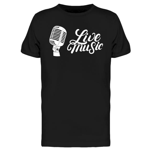 Live Music Design T-Shirt Men -Image by Shutterstock, Male Medium