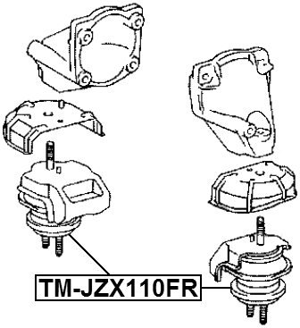 FRONT ENGINE MOUNT 1 Year Warranty Febest # TM-JZX110FR 