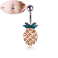 thumbnail image 2 of Pineapple Belly Button Rings 14G Surgical Steel Belly Button Rings Belly Button Piercings, 2 of 5