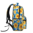 thumbnail image 3 of Fotbe Blue Ocean Wave Sunflower Pattern Casual Backpack for School, Travel, and Outdoor Activities - Durable, Lightweight, and Comfortable, 3 of 5