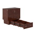 thumbnail image 4 of AFI Marina Twin Solid Wood Murphy Bed Chest with Drawer & Charger, Walnut, 4 of 8