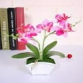 thumbnail image 2 of Orchids Artificial Flower Ornaments Real Touch With Leaves Decorations, 2 of 6
