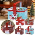 thumbnail image 4 of Christmas Cookie with Handle Lid - Empty Metal Candy Boxes ChristmasâDecorations ChristmasâGifts For Grandkids 11x8cm, 4 of 4