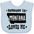 thumbnail image 3 of Inktastic Montana Someone Loves Me Boys or Girls Baby Bib, 3 of 4