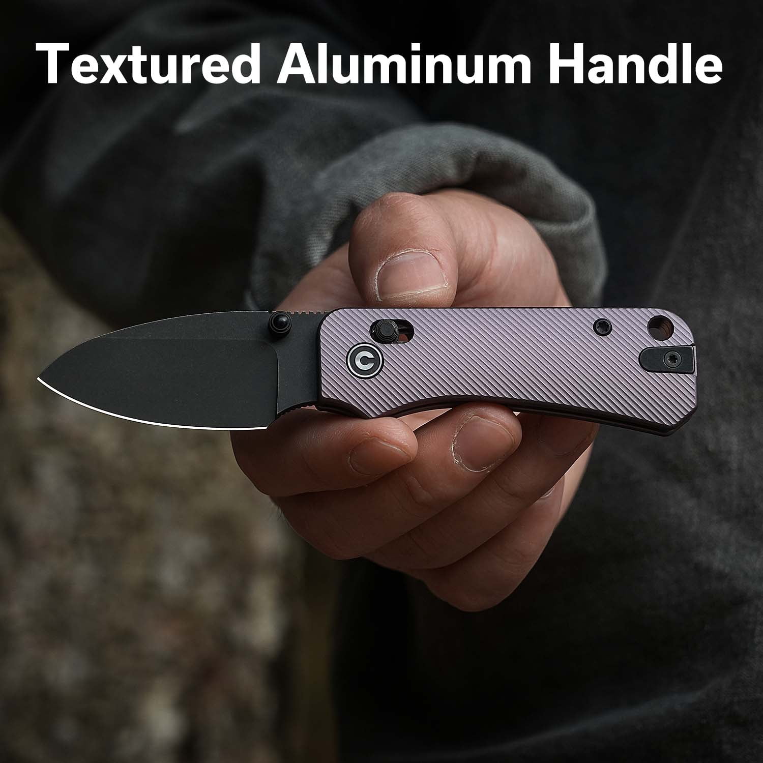 CIVIVI Small Pocket Knife Baby Banter 2 Crossbar Lock folding Knife with 2.34" Nitro-V Blade Aluminum Handle, Titanium Thumb Stud Opener C23074-2