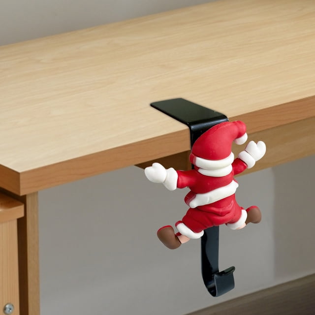 Metal Christmas Sock Rack Mantel Hook Upgraded Sock Hook Shelf Table Fireplace Counter Window Decoration Skateboard Hook Kitchen Hanger Cubicle Hooks C Hooks Drop Ceiling Hangers for Speakers Hoodie