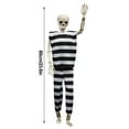 thumbnail image 2 of Halloween Skeleton Life Size Prisoner Human Skeleton 15.75inch Full Body Posable Human Skeleton Bones Decorations with Movable Joints for Indoor Outdoor Halloween Props Decorations, 2 of 5