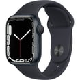 thumbnail image 1 of Restored Apple Watch Series 7 (GPS, 45mm) Midnight Aluminum Case with Midnight Sport Band 32GB - Excellent (Certified Refurbished), 1 of 3