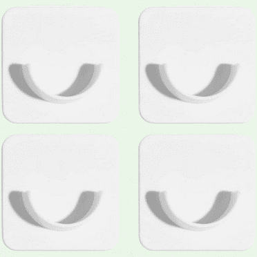 U Shape Closet Rod Bracket - Adhesive Shower Curtain Rod Holder (4pcs)