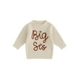 thumbnail image 2 of Musuos Kid Girl Autumn Sweater, 1-6T Long Sleeve Round Neck Flower Letter Embroidery Pattern Knitwear Pullover, 2 of 10