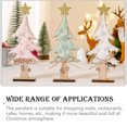 thumbnail image 3 of Christmas Tree Decoration Exquisite Unique Home Interesting Wood Craft Shop Showcase Scene Layout Xmas Decor Festival Ornament Table Decorations Pink, 3 of 9