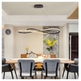 thumbnail image 2 of LED Pendant Light 39", Infinity Chandelier, Dimmable Hanging Light Fixture, Adjustable Height, Modern Ceiling Light for Living Room, Dining Room, Bedroom - Black, 2 of 6