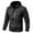 Black, variant on LWavelet Men's Waterproof Windbreaker with Removable Hood Lightweight Rain Coats for Casual Navy M