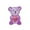 Purple, variant on Elainilye Mini Heart Bear Figurine, Cute Clear Resin Study Desk Display Decoration, Valentine's Day Gift for Her, Office Bookshelf Decor