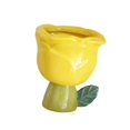 thumbnail image 4 of Taza de cerámica para helado, tazón pequeño de postre con base alta para helados con leche y yogur. Tipo de rosa amarilla, 4 of 9