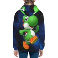 thumbnail image 4 of Super Mario Yoshi Teens Sweatshirt Winter Warm Jackets Unisex Youth Hoodies Hooded Pullover Hoodie Coat Large, 4 of 9