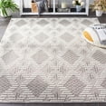 thumbnail image 2 of SAFAVIEH Global Careen Diamond Area Rug, Grey/Ivory, 5'3" x 7'6", 2 of 8