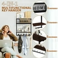 thumbnail image 3 of Mail and Key Holder Wall Mount, Entryway Wall Organizer for Keyholder, Metal Key Hanger with Mail Organizer Basket, 4 In 1 Key Rack with Wooden Shelf and 11 Hooks for Home Decor, 3 of 7