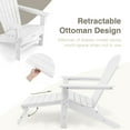 thumbnail image 5 of Costway Outdoor Patio HDPE Deck Adirondack Chair Beach Seat Retractable Ottoman White, 5 of 8