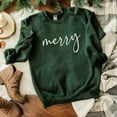 thumbnail image 6 of Merry Christmas Script Sweatshirt | Minimal Holiday Lettering Pullover, 6 of 8