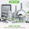 thumbnail image 5 of GreenLife 18-Piece Soft Grip Toxin-Free Healthy Ceramic Non-Stick Cookware Set, Gray, Dishwasher Safe, 5 of 10